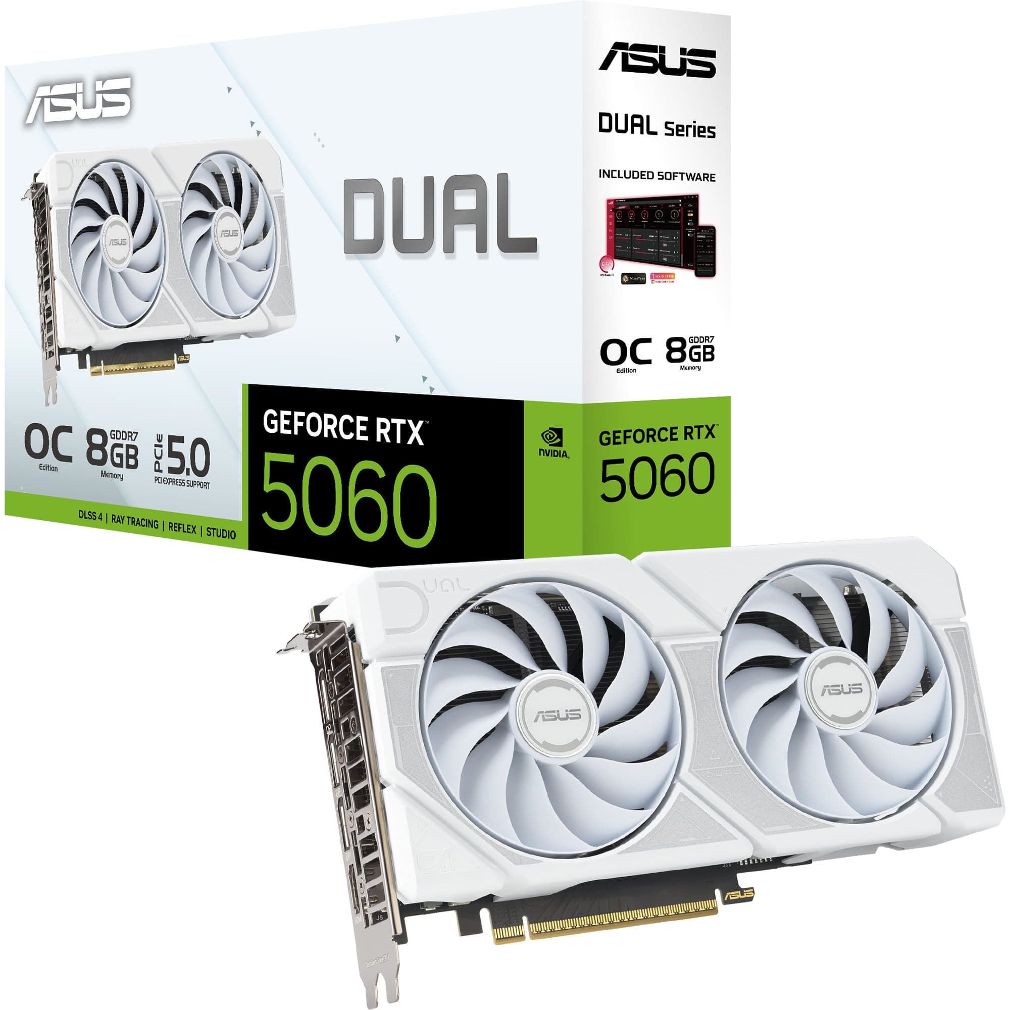 GeForce RTX 5060 DUAL OC WHITE 8GB, Grafikkarte