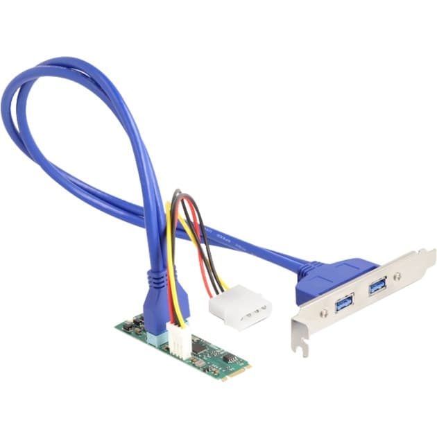 Konverter M.2 Key B+M Stecker > 2 x USB 5 Gbps Typ-A, Schnittstellenerweiterung
