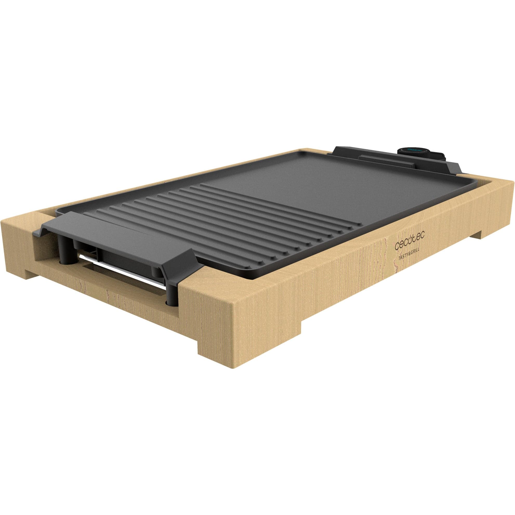 Tischgrill Tasty&Grill 2000 Bamboo Black, Elektro-Grillplatte