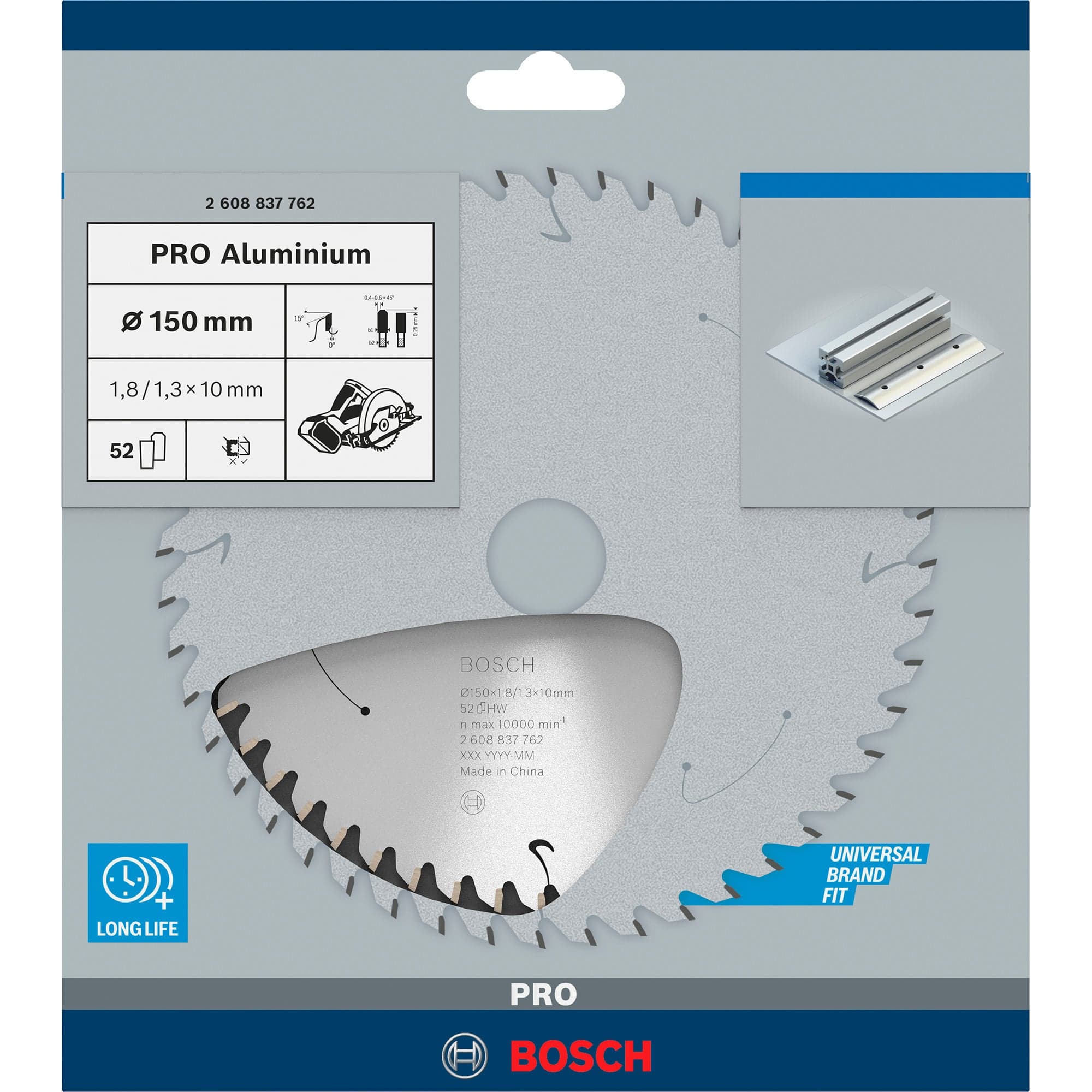 PRO Aluminium cordless Kreissägeblatt, Ø 150mm, 52Z