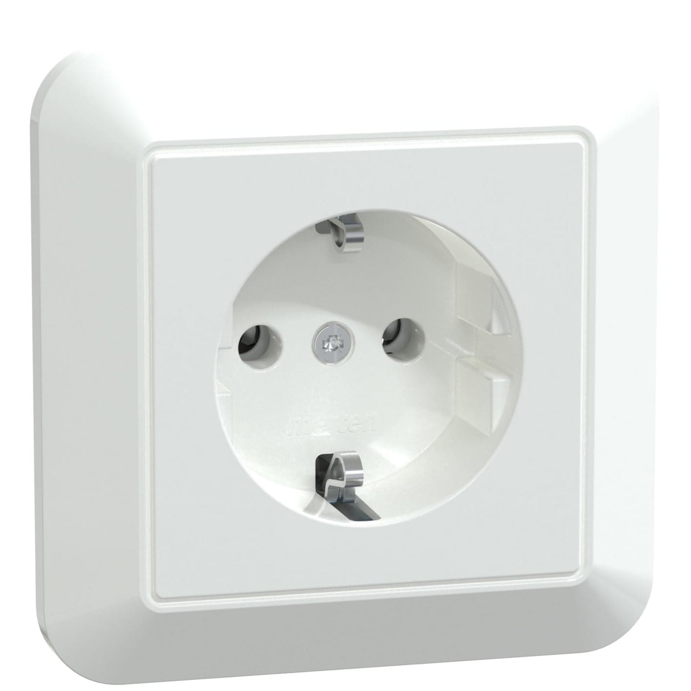 Schutzkontakt-Steckdose mit voller Abdeckplatte, Unterputz, 16 Ampere, 250 Volt