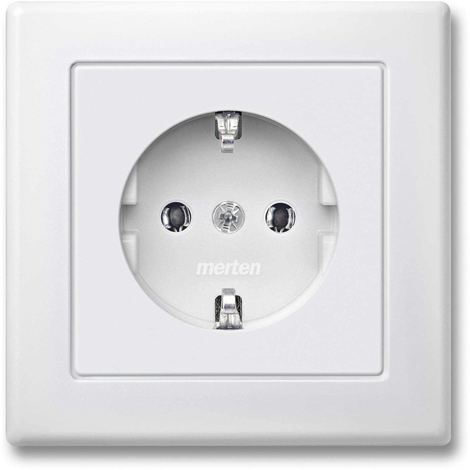 Schutzkontakt-Steckdose Schuko mit voller Abdeckplatte, Unterputz, 16 Ampere, 250 Volt