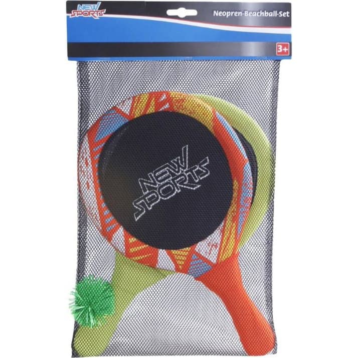 Neopren Beachball Set mit Ball und zwei Schlägern, ca. 22x39 cm