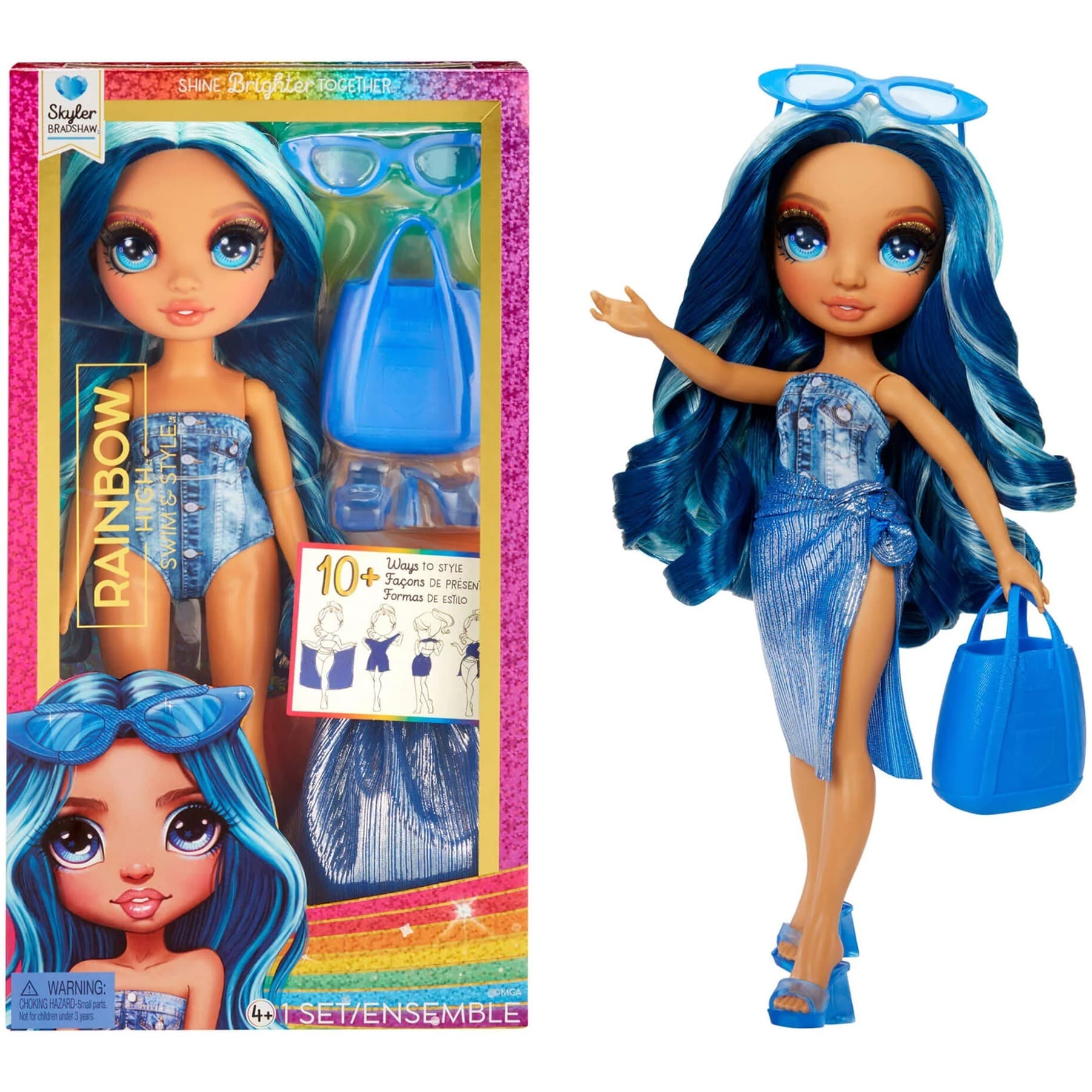 Rainbow High Swim & Style - Skyler (Blue), Puppe