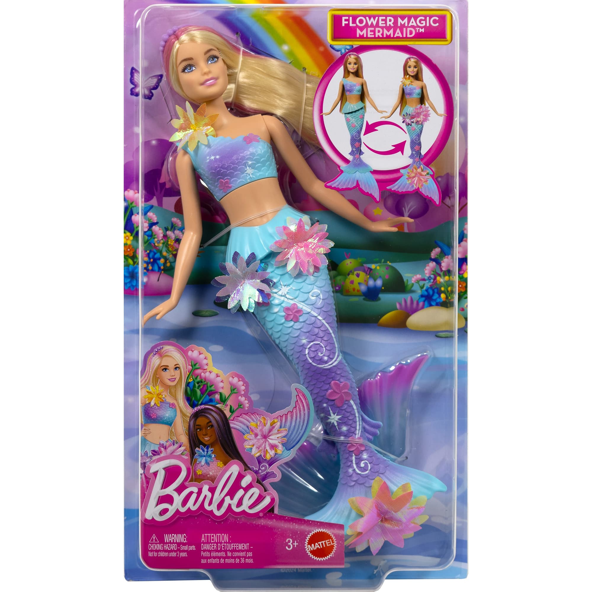 Barbie Meerjungfrau mit magischen Blüten blond, Puppe