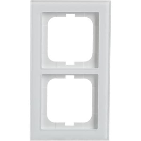 Rahmen zwei-fach, Designlinie Busch-axcent pur, Glas, glänzend, Schutzart IP20