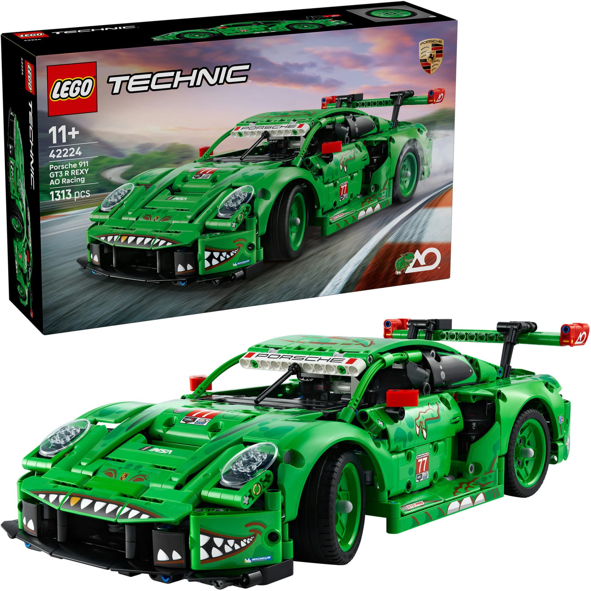 42224 Technic Porsche 911 GT3 R REXY AO Racing Rennwagen, Konstruktionsspielzeug