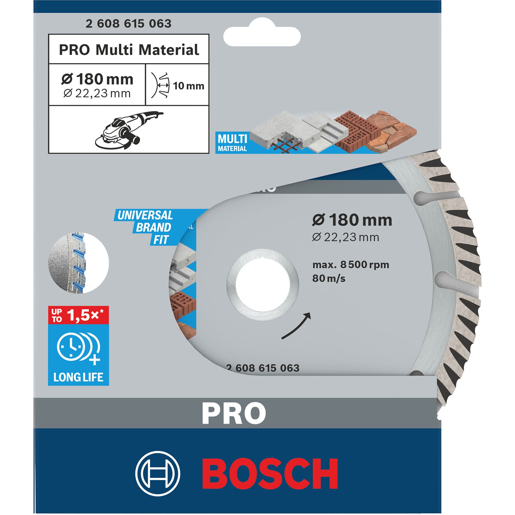 PRO Multi Material Diamant-Trennscheibe, Ø 180mm