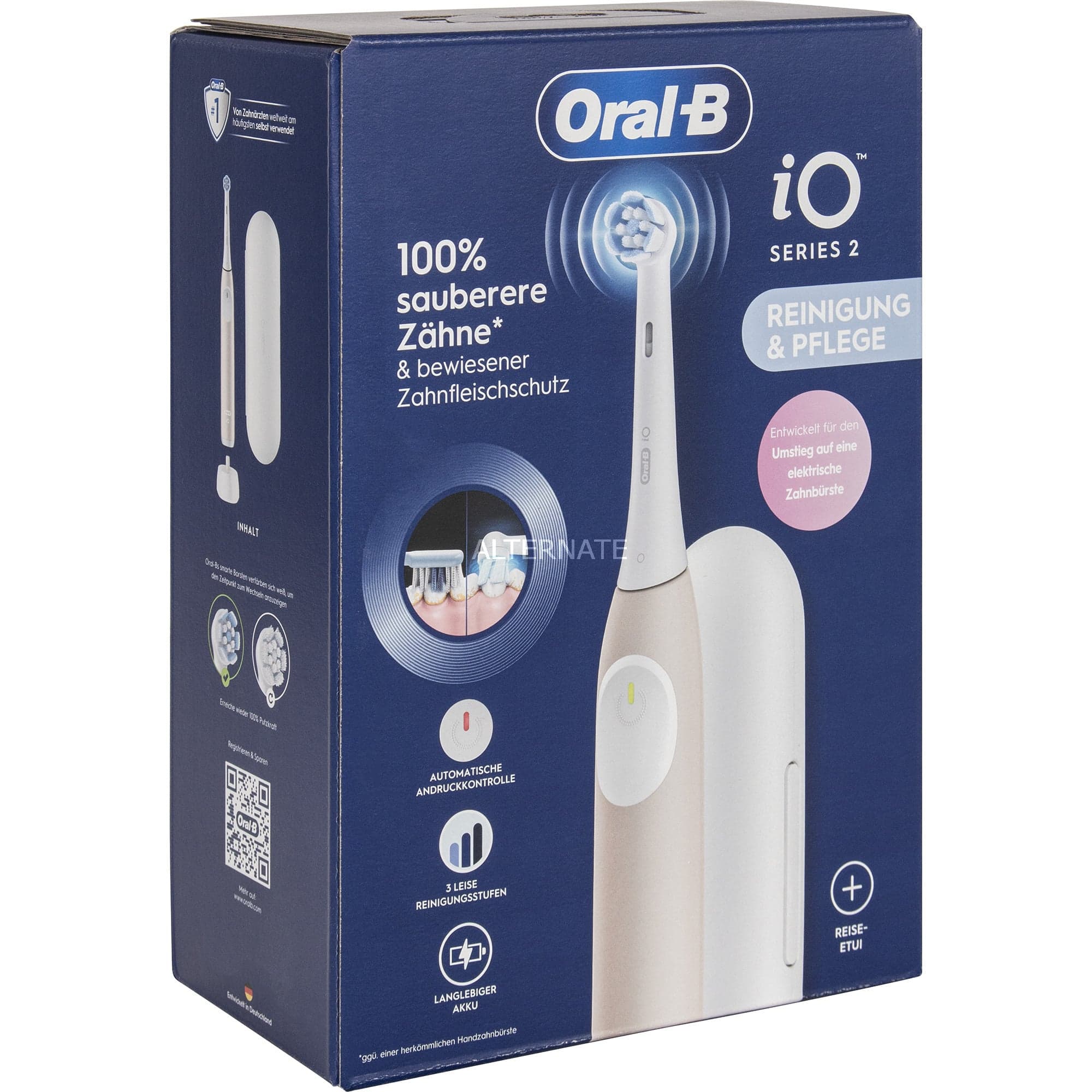 Oral-B iO Series 2 mit Reiseetui Calm Pink, Elektrische Zahnbürste