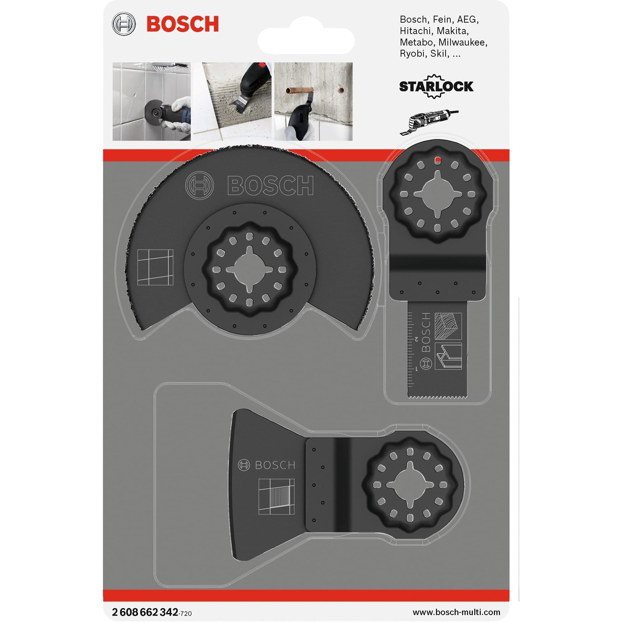 Starlock Fliesen-Basis-Set, 3-teilig, Sägeblatt-Satz