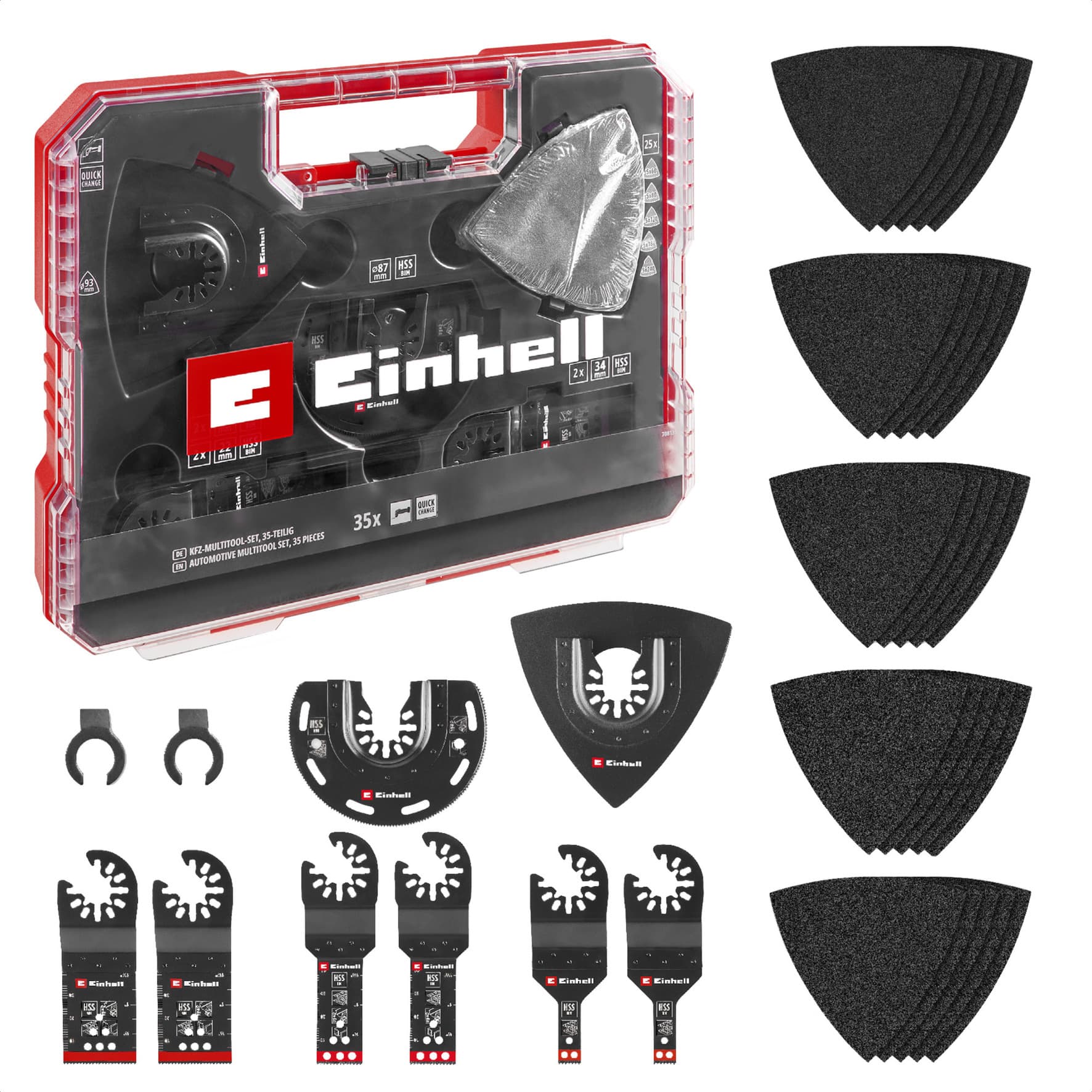 Multitool-Set 35-teilig, in XL-PLUS-CASE, Sägeblatt-Satz