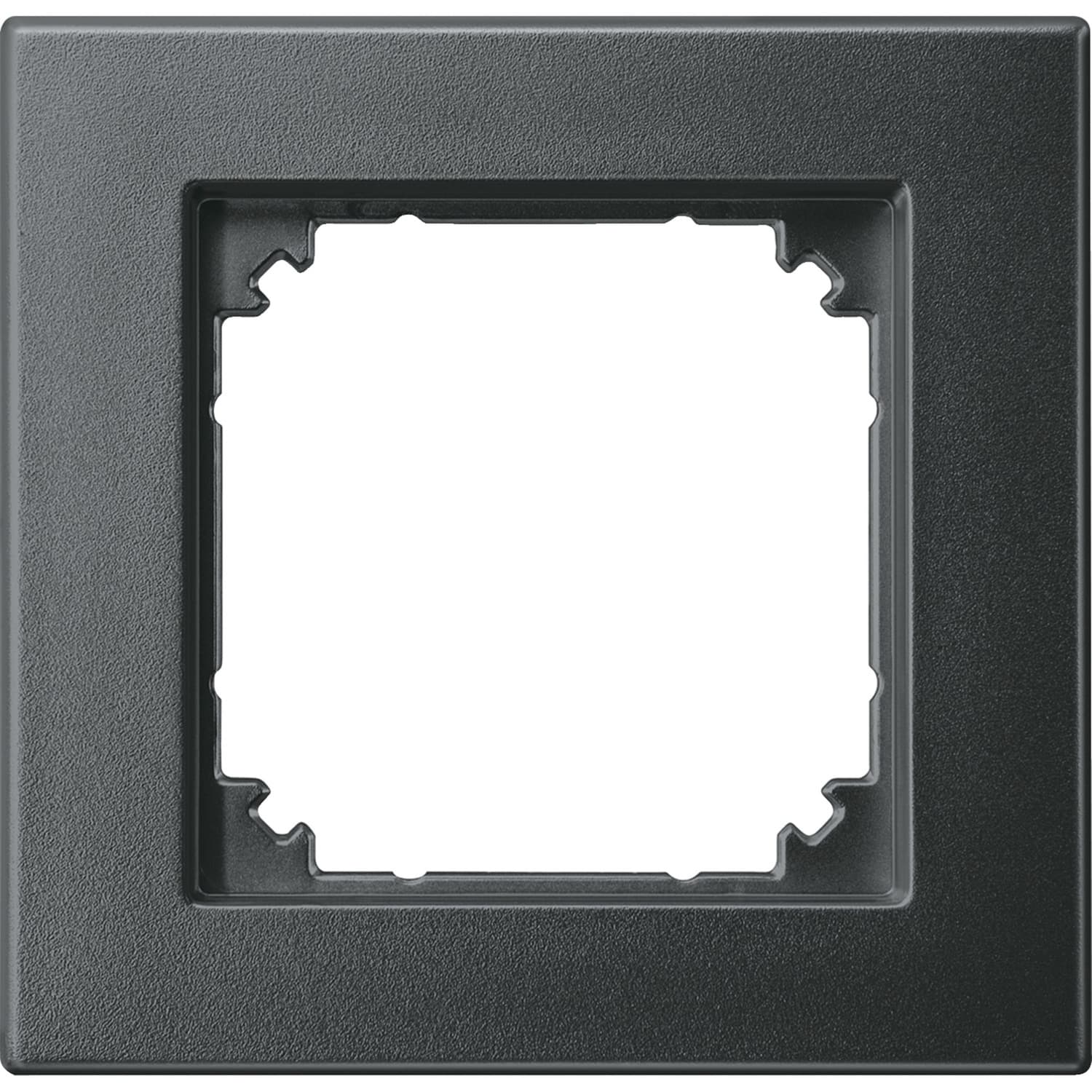 Rahmen einfach, Thermoplast edelmatt, Schutzart IP20, Schlagfestigkeit IK02, 85,8x83,4x10,1 mm