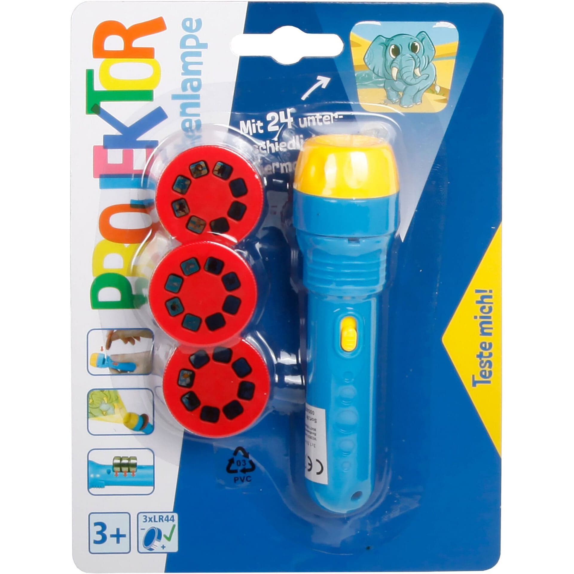 Projektor Taschenlampe inklusive drei Projektor Scheiben