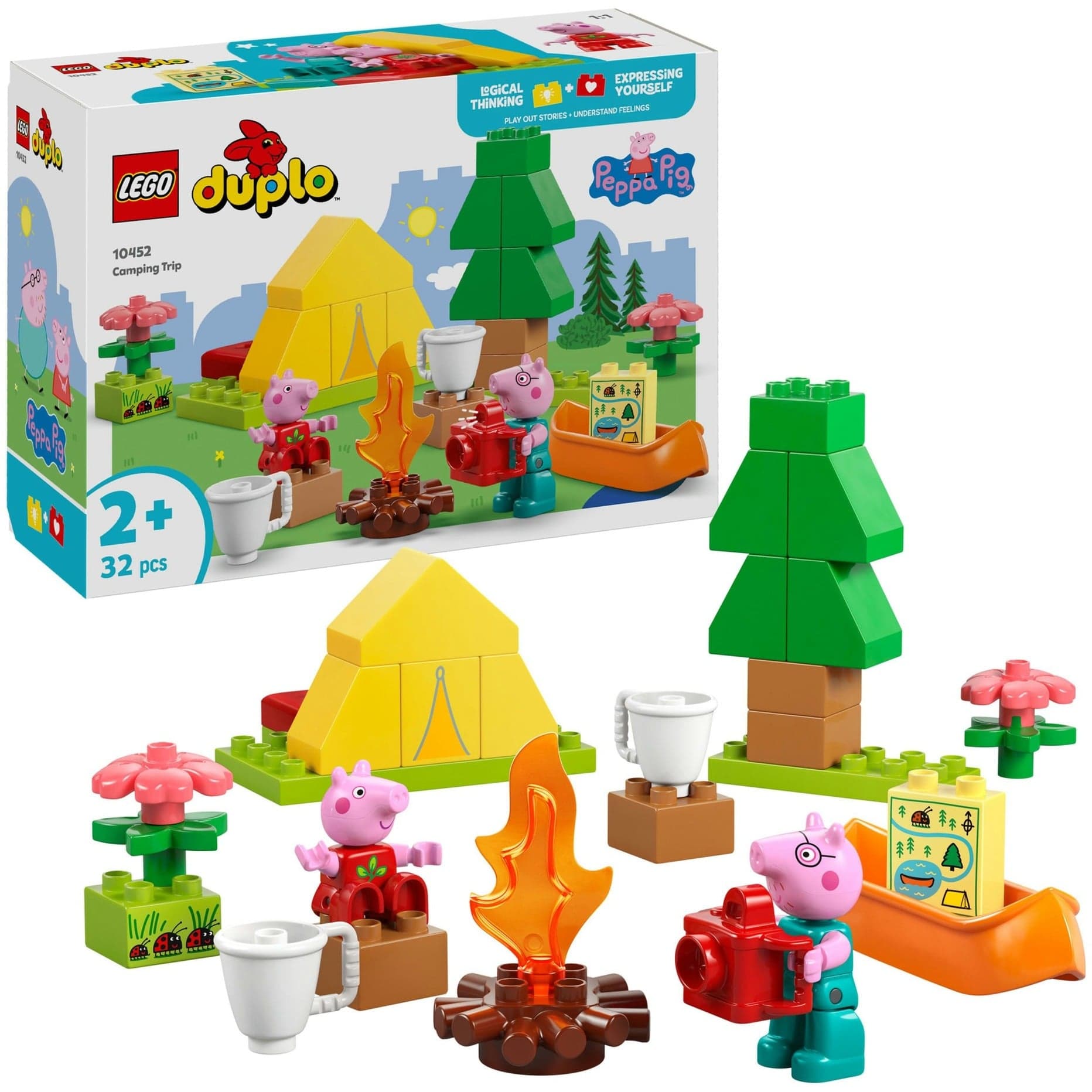 10452 DUPLO Peppa Wutz Campingausflug, Konstruktionsspielzeug