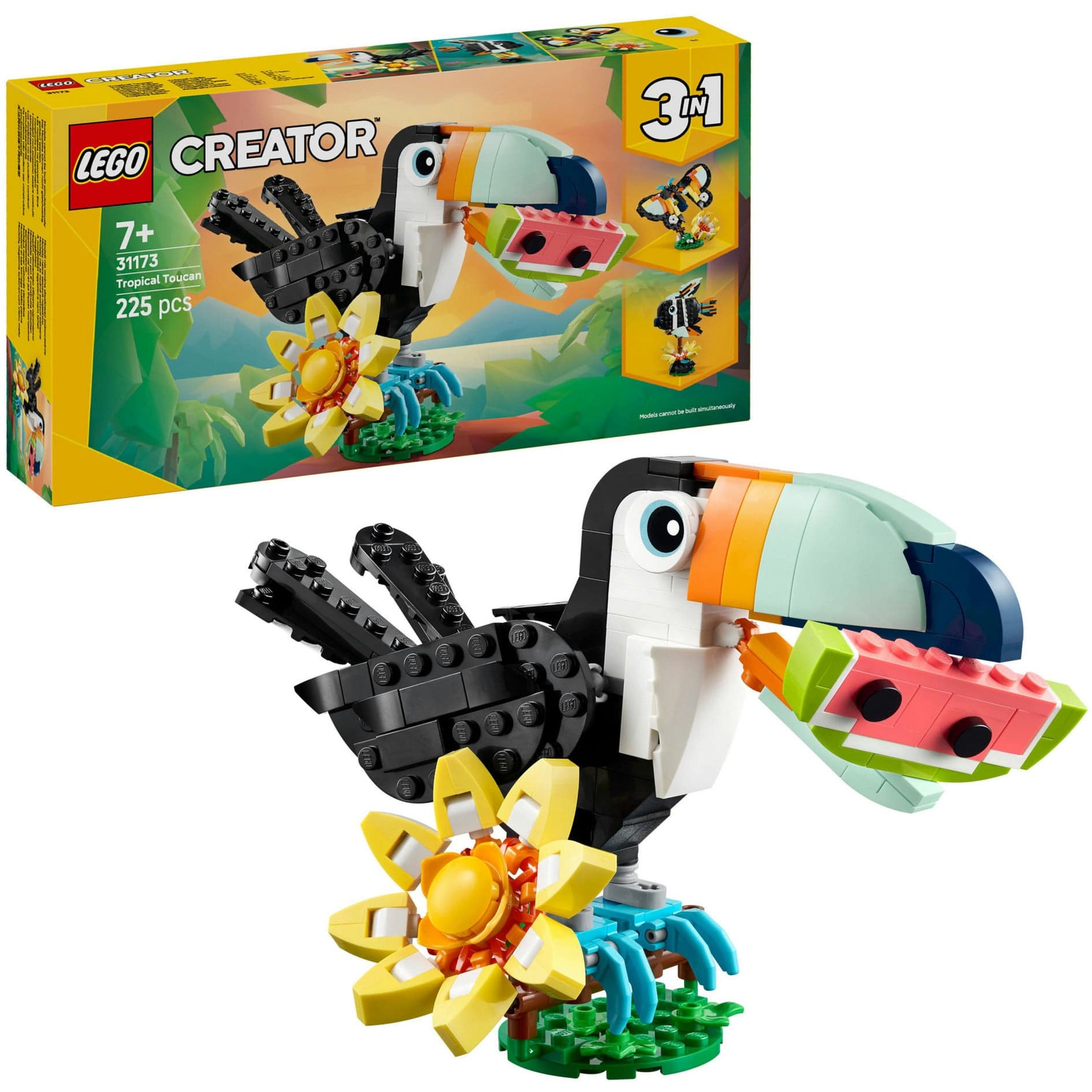 31173 Creator 3-in-1 Wilde Tiere: Tropischer Tukan, Konstruktionsspielzeug