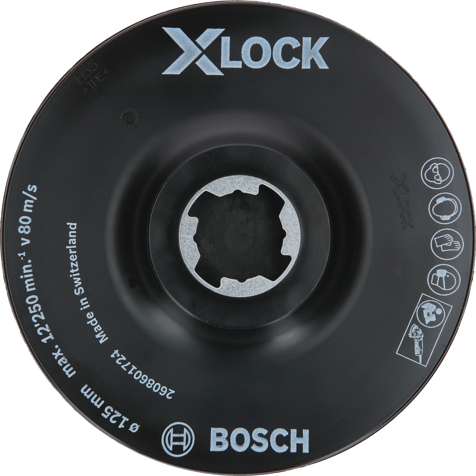 PRO Backing Pad, X-LOCK SCM Stützteller mit Mittelstift, Ø 125mm, Schleifteller