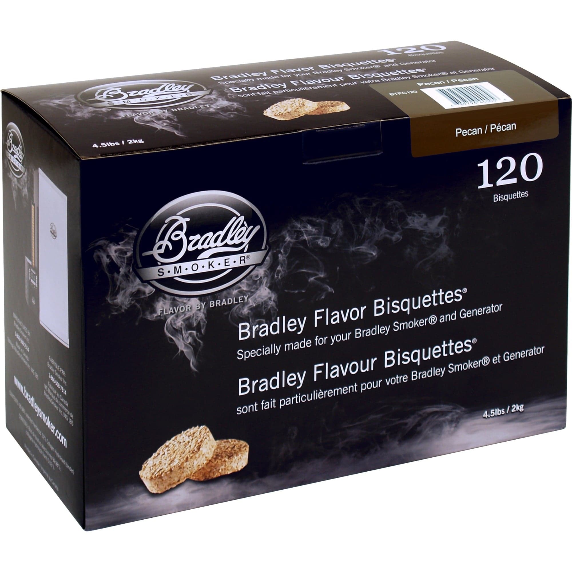 Pecannuss Bisquetten, 120 Stück, Räucherholz