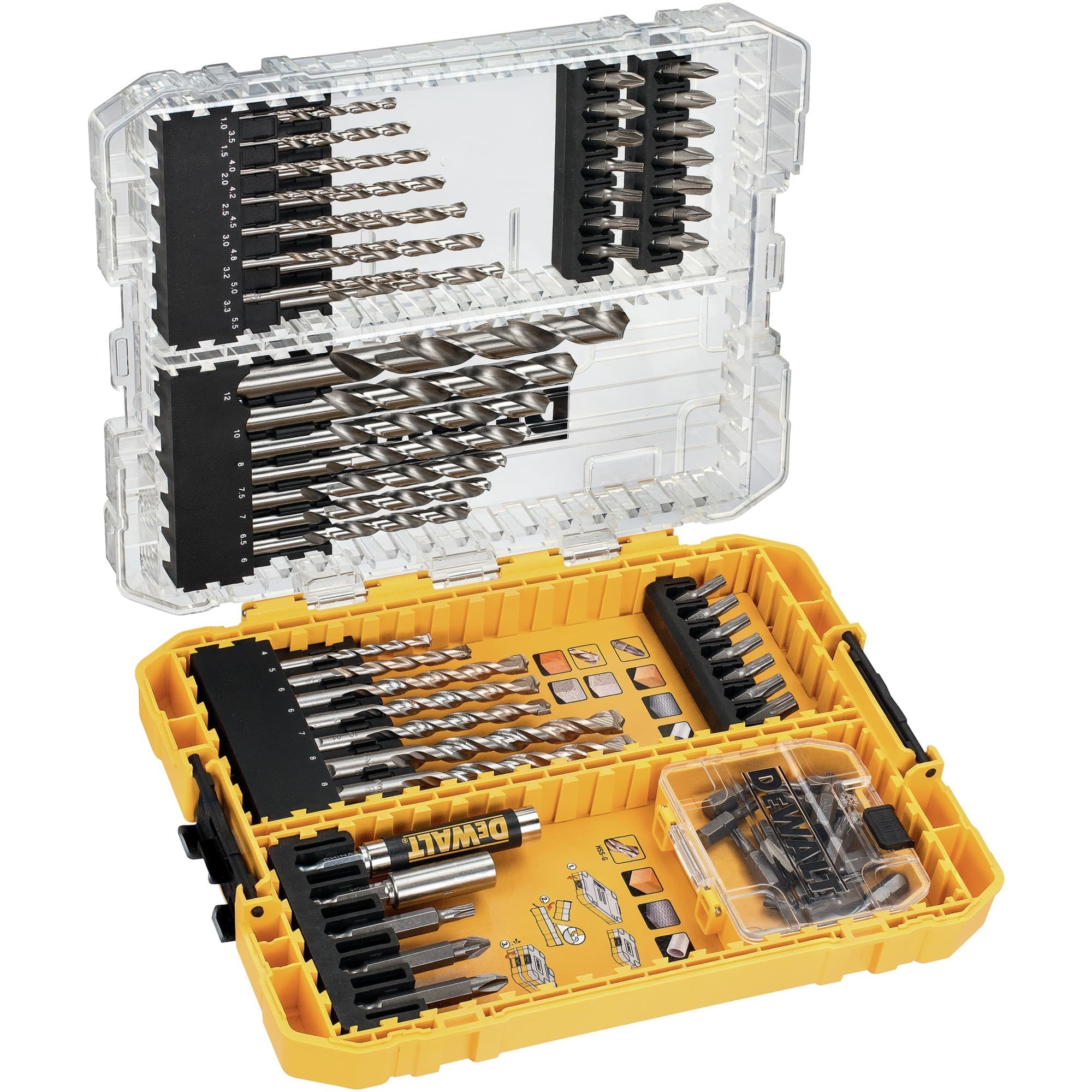 Bit- und Bohrer-Set DT70761, EXTREME + High Performance HSS-G, Bohrer- & Bit-Satz