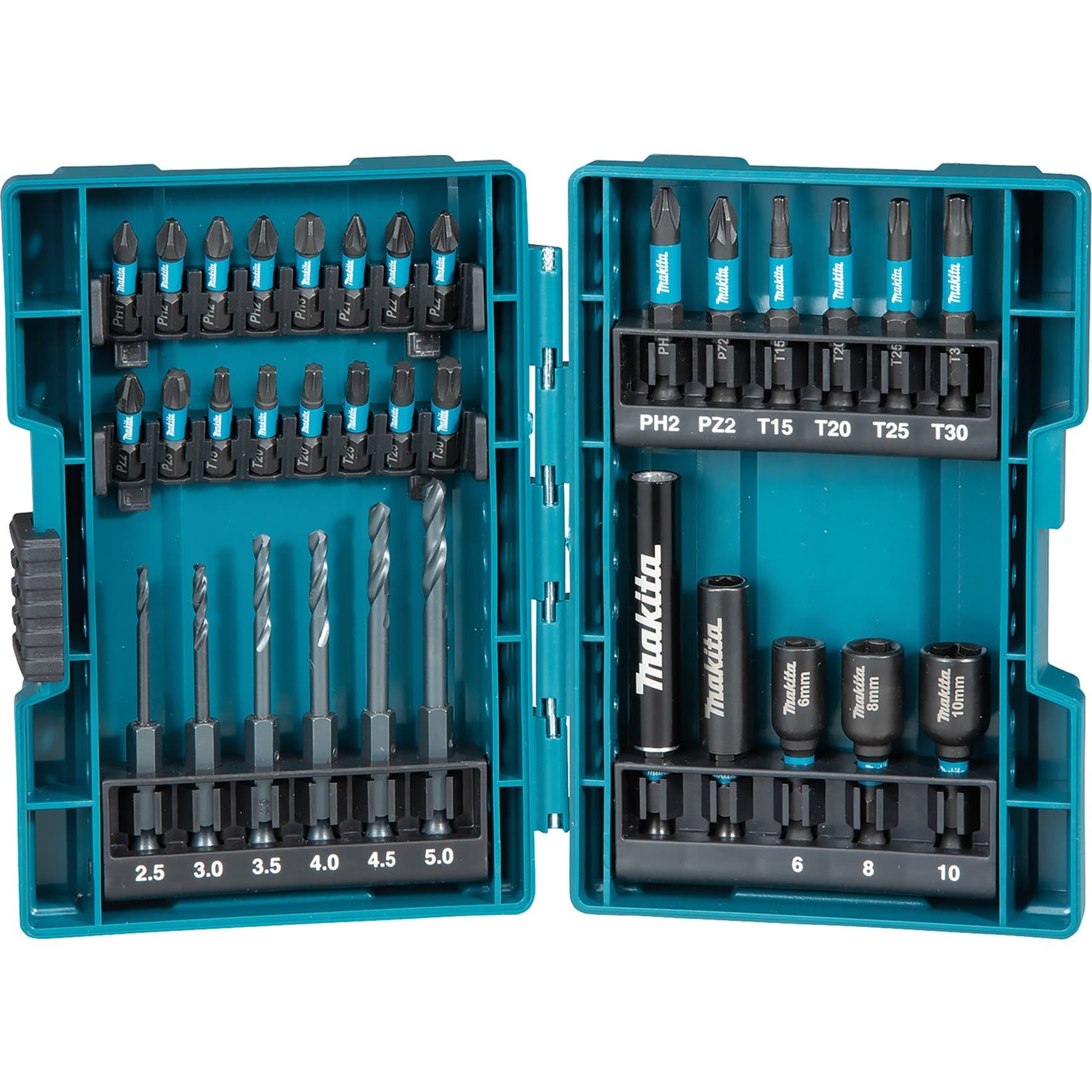 Bohrer- & Bit-Satz Impact Black B-66896, 33-teilig