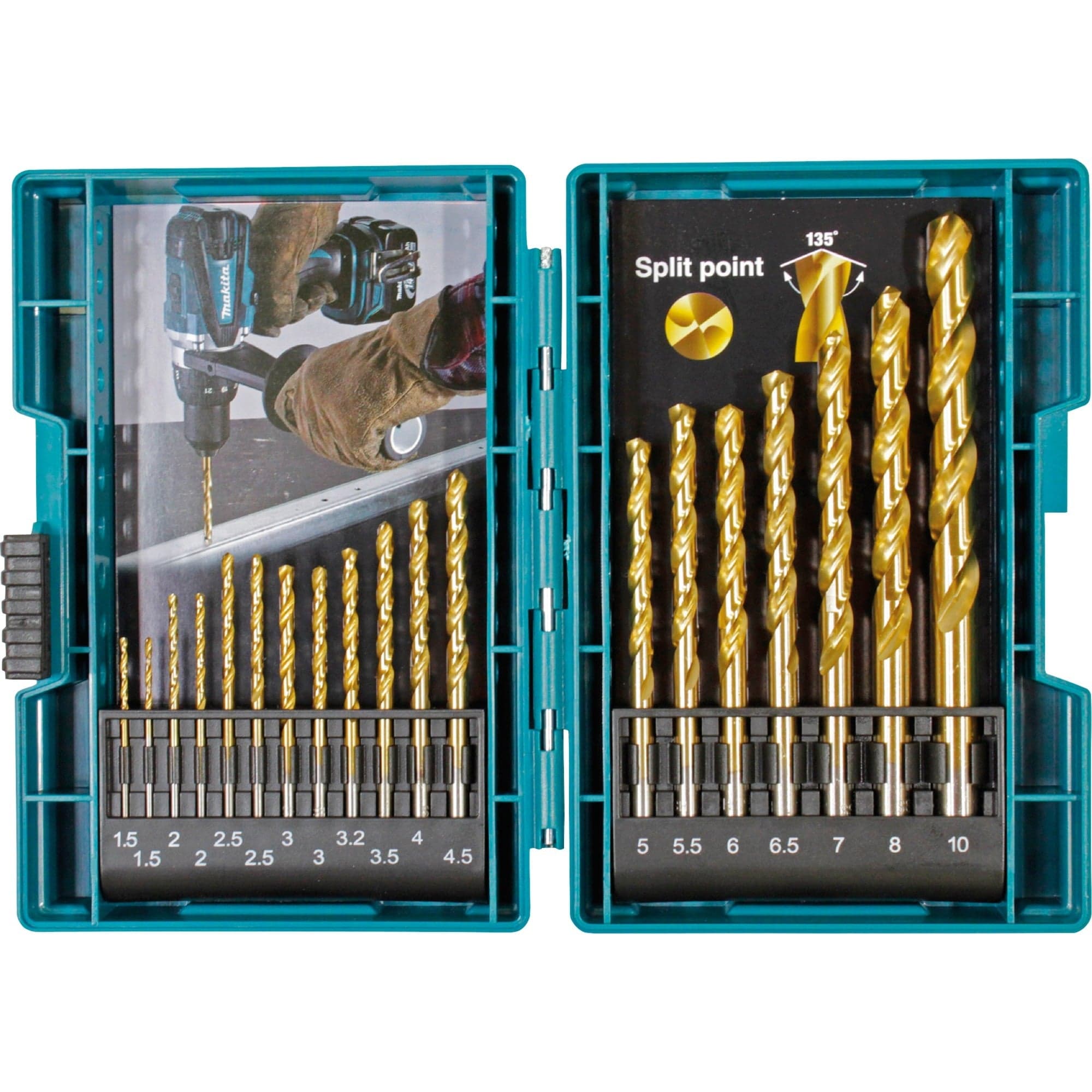 Metallbohrer-Set HSS-Tin, 19-teilig, Bohrer-Satz