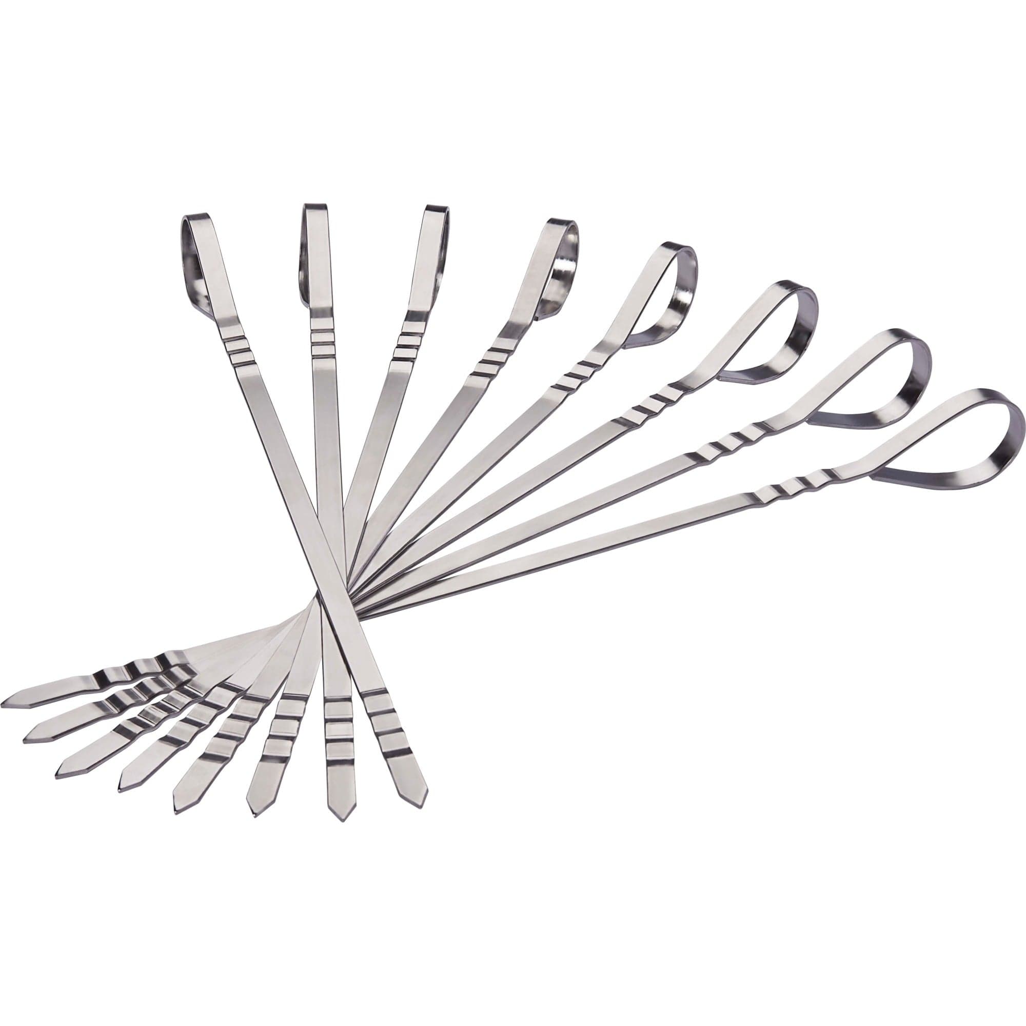 Edelstahl Schaschlik-Spieße Set, 8 Stück, Grillspieß