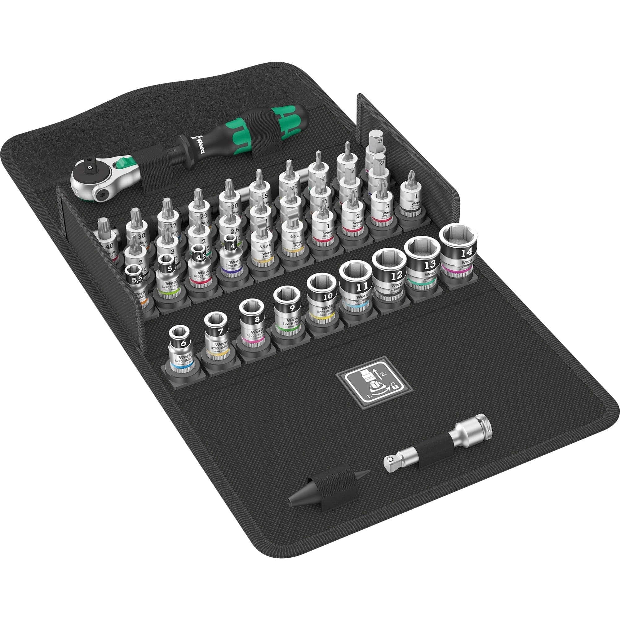 Zyklop Speed Knarrensatz 8100 SA All-in, 1/4", 42-teilig, Werkzeug-Set