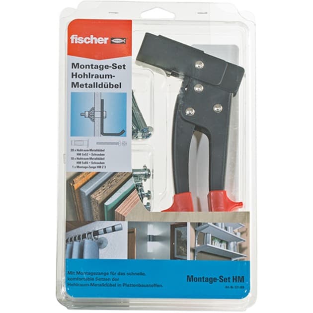 Hohlraumbefestigung HM Set + Zange HM Z3, Dübel