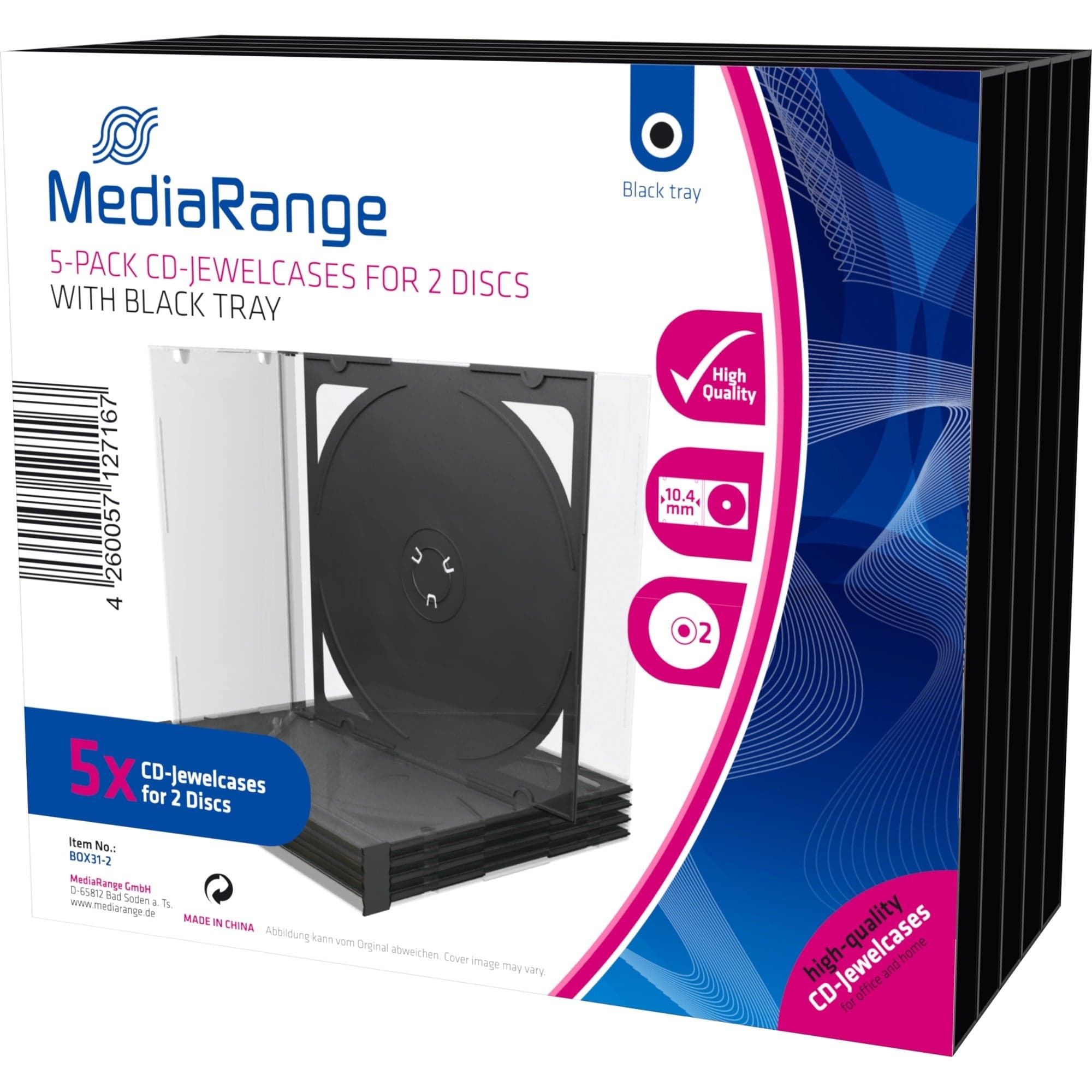 CD/DVD Jewelcase Retail-Pack Double 5St, Schutzhülle