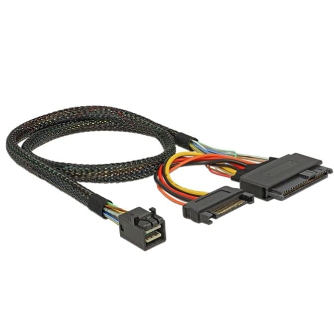 Adapterkabel SFF-8643 > U.2 SFF-8639 + SATA Stromanschluss