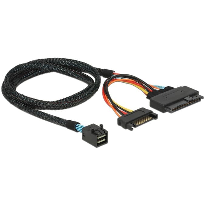 Adapterkabel SFF-8643 > U.2 SFF-8639 + SATA Stromanschluss