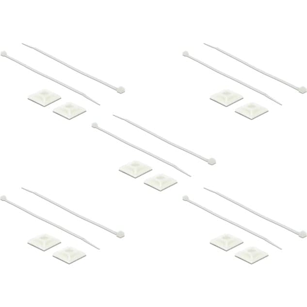 Befestigungssockel 25 x 25mm mit Kabelbinder L 300 x B 4,8mm