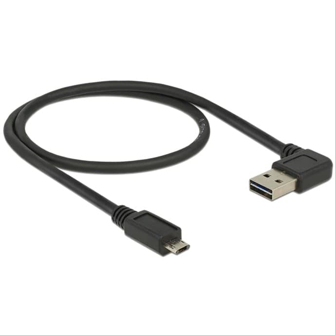 EASY-USB 2.0 Kabel, USB-A Stecker > Micro-USB Stecker 90°