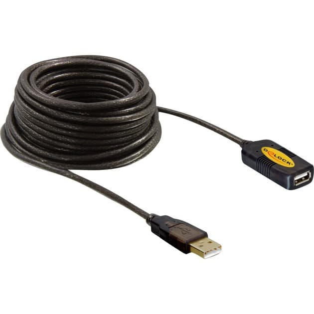 USB 2.0 Aktivverlängerungskabel, USB-A Stecker > USB-A Buchse