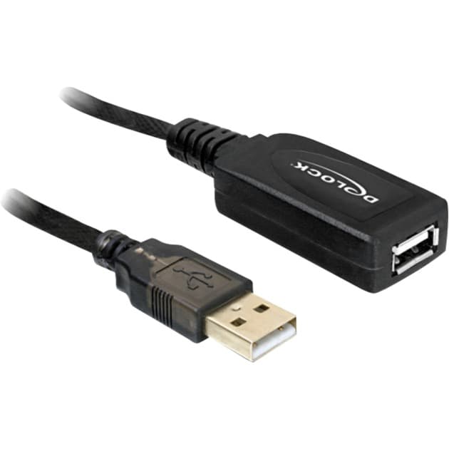 USB 2.0 Aktivverlängerungskabel, USB-A Stecker > USB-A Buchse