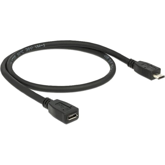 USB 2.0 Verlängerungskabel, Micro-USB Stecker > Micro-USB Buchse