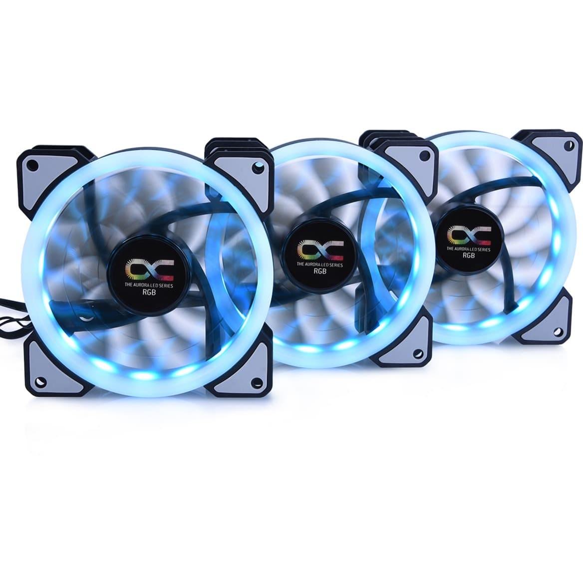 Eiszyklon Aurora LUX Digital RGB - 3er Kit 120x120x25mm, Gehäuselüfter