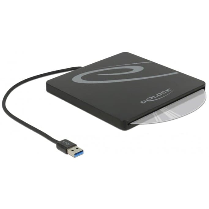 Externes Gehäuse für 5.25″ Slot-in Slim SATA Laufwerke 9,5 / 12,7 mm zu USB Typ-A Stecker, Laufwerksgehäuse