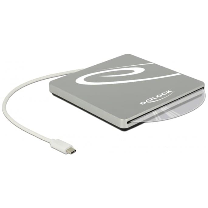 Externes Gehäuse für 5.25″ Slot-in Slim SATA Laufwerke 9,5 / 12,7 mm zu USB Type-C Stecker, Laufwerksgehäuse
