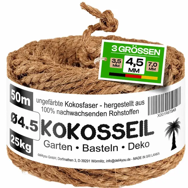 deli4you kokosseil 4.5 mm x 50 m