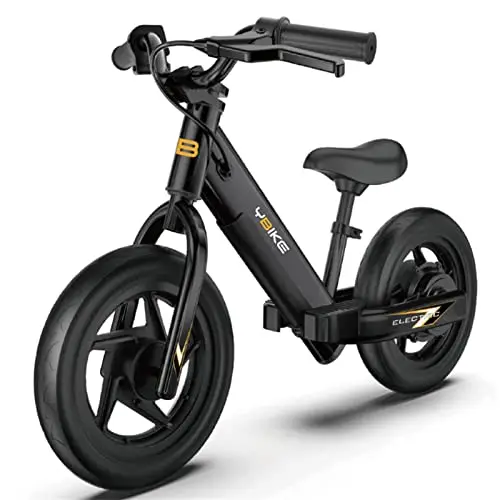 YBIKE laufrad,12 Zoll elektrlaufrad für im Alter von 3–5 Jahren, Kinder Elektro Laufrad mit verstellbarem Sitz,Trainingsfahrzeug für Kinder, Jungen und Mädchen