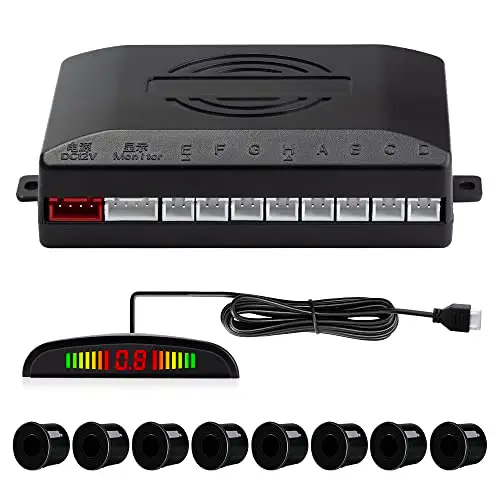 CUQI RSE-01 Einparkhilfe mit 8 Parksensoren, Summer und LED-Anzeige