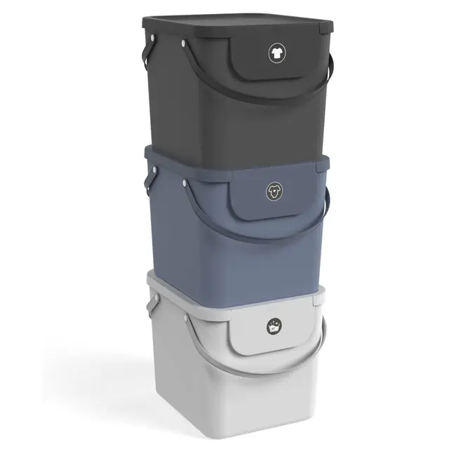 rotho albula 3er-set wäschekorb 40l mit