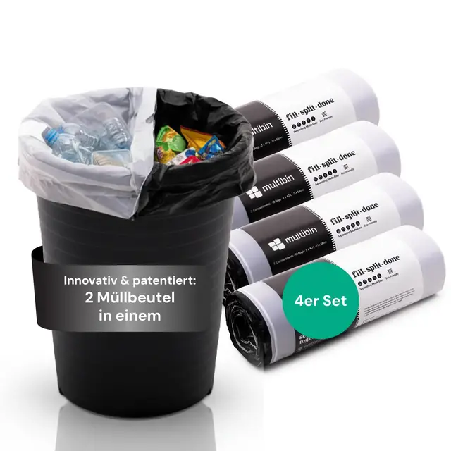 multibin doppelkammer mullbeutel 2x40l
