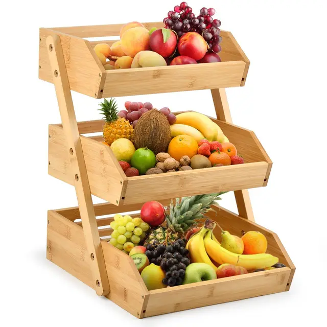 doduos obst etagere 3 stöckig bambus