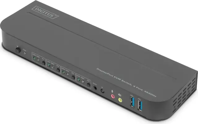 Digitus 4K 60Hz DisplayPort USB KVM-Switch 4-Port