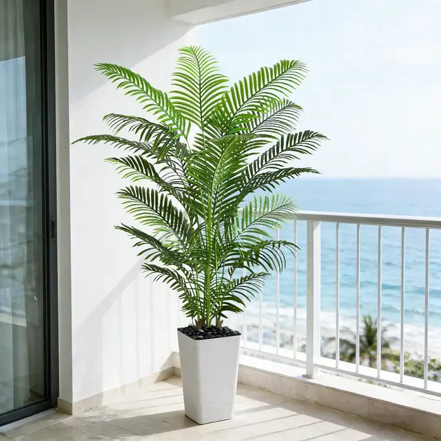 fsohoi künstliche areca palme 180cm im