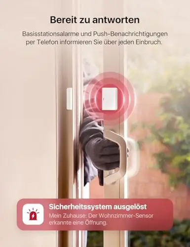 X-Sense Smart Türsensor, Sicherheitskit AS05/AS08 Zubehör, mit austauschbarer Batterie, kompatibel mit Alexa, für Verschiedene Türen und Fenster in Wohnungen, Schlafsälen SDS0A, 3er Set
