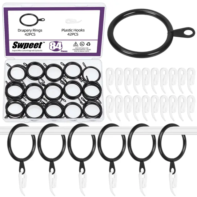 swpeet gardinenringe 30mm 84-tlg.
