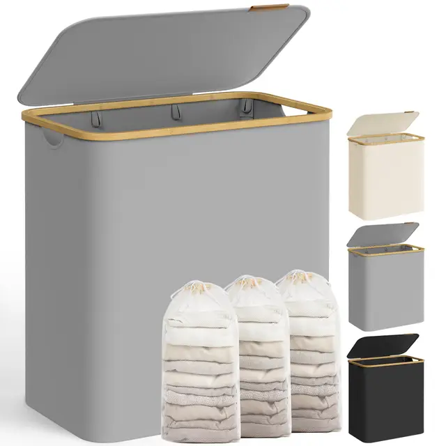 songsmics wäschesortierer 3 fächer 150 l
