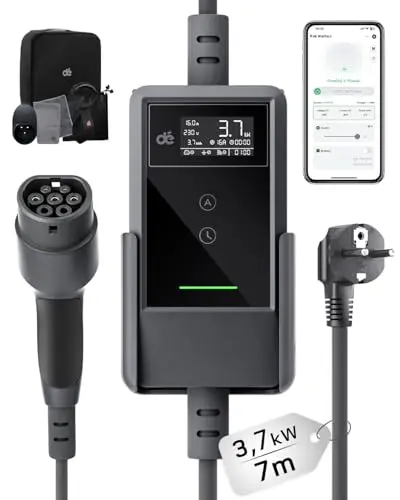 dé typ 2 ladekabel schuko app 3,7kw